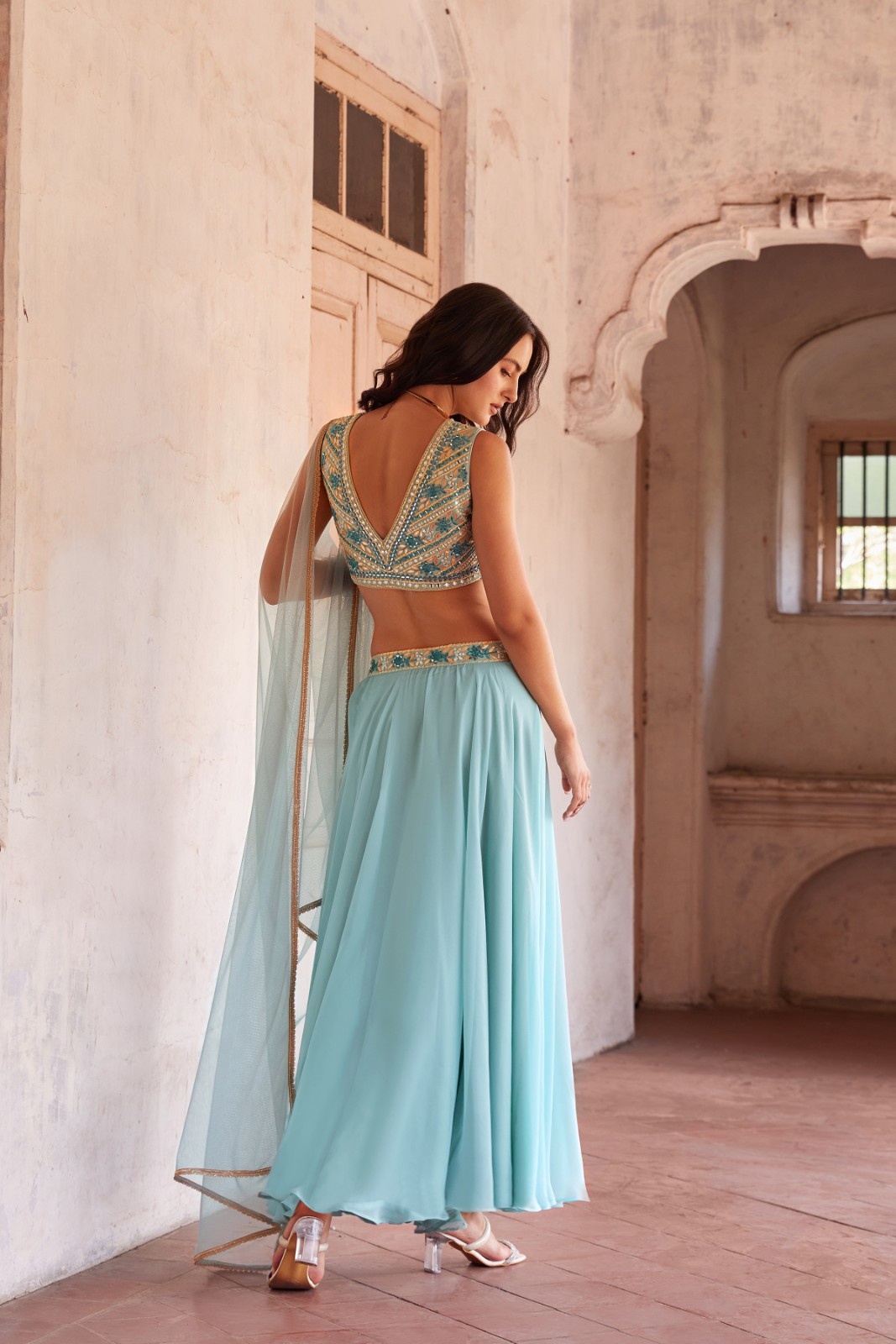 Beautiful Hand Embroidered Stylish Indo-Western IWJ0026
