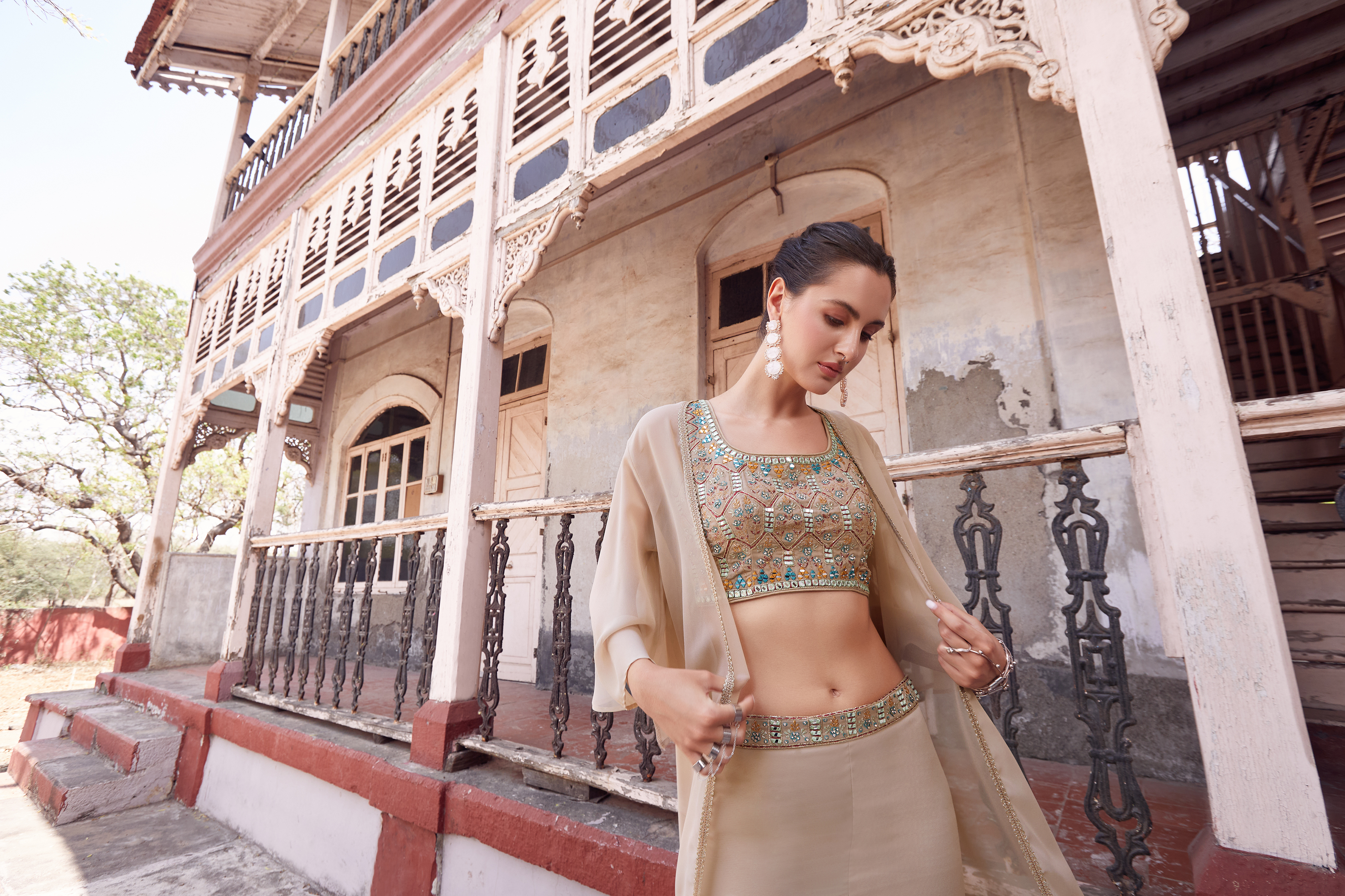 Beautiful Rose Gold Wedding Wear Indo-Western IWJ0029