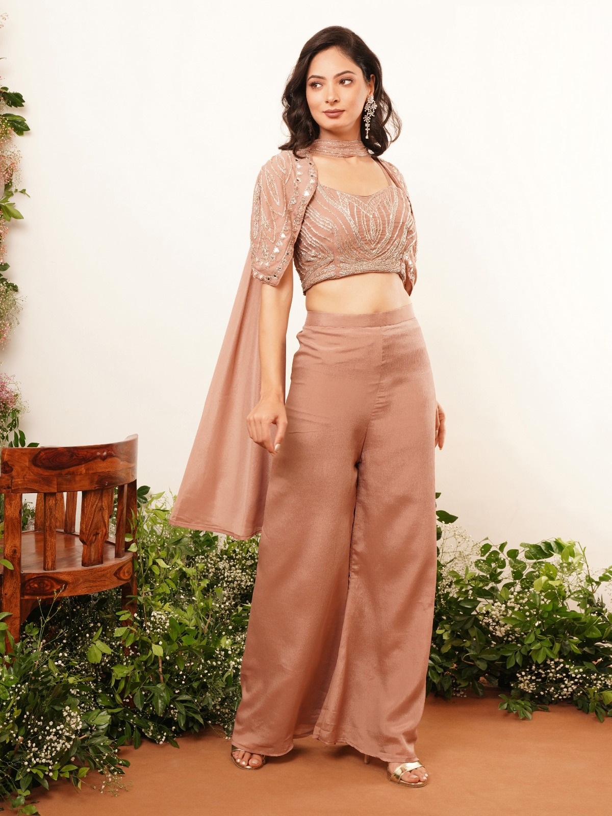 Beautiful Dark Orange Readyment Party wear Indo Western IWJ0020